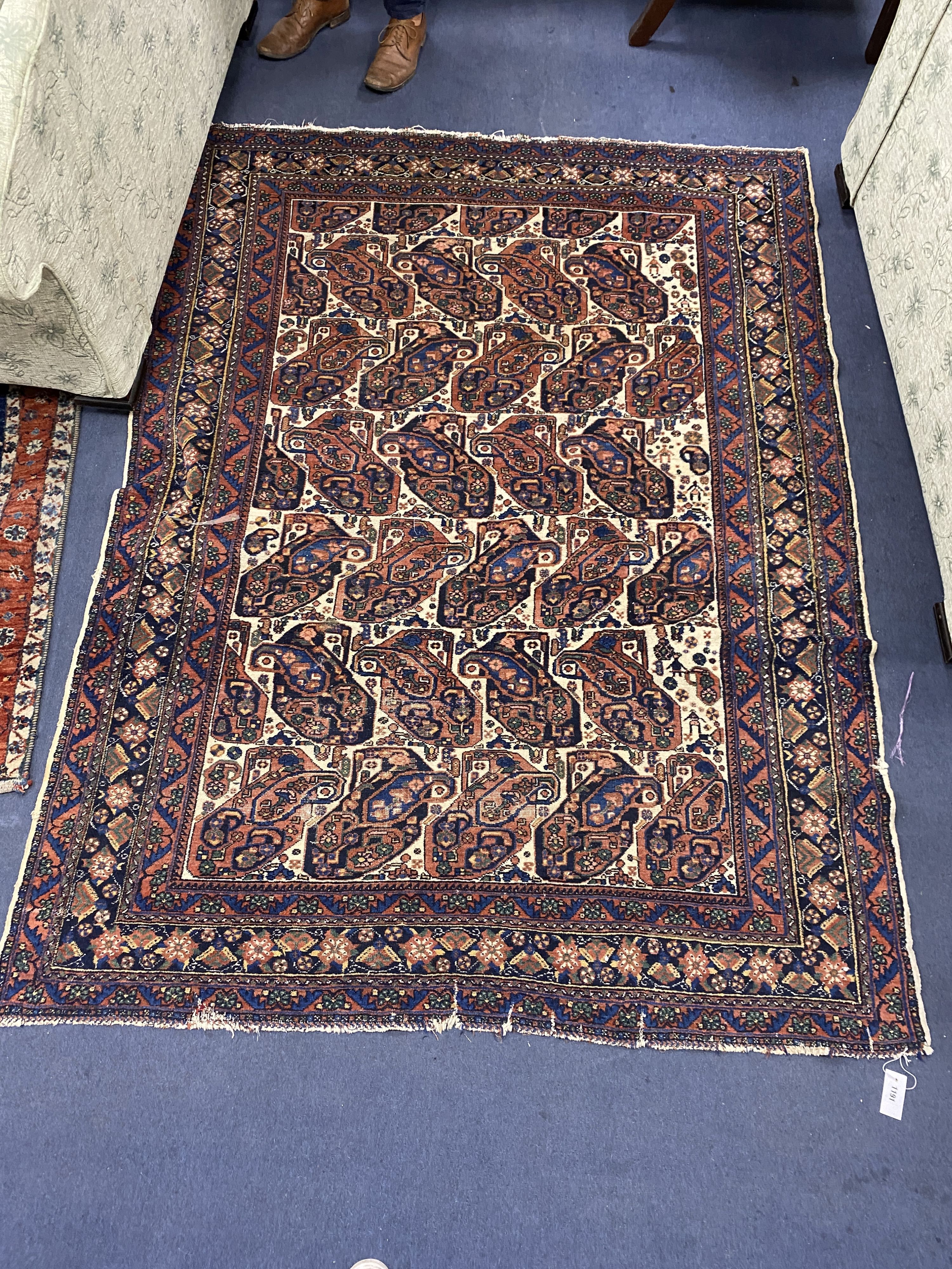 A Bakhtiari Boteh rug, 210 x 160cm